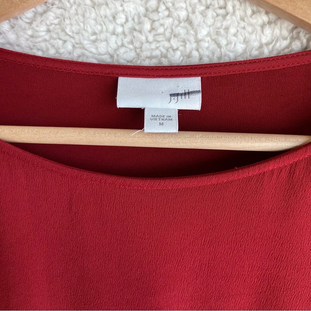 J. Jill Women’s red quarter length sleeves blouse, Sz - M - Picture 8 of 15